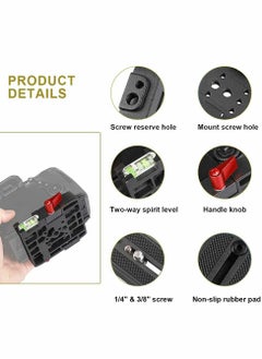 Y&D P200 Quick Release Plate Aluminum Alloy Camera Tripod Base Plate with QR Clamp 1/4" and 3/8" Screw Hole Compatible for Manfrotto 501/ 504/ 577/701 Standard Accessory  - Image 5