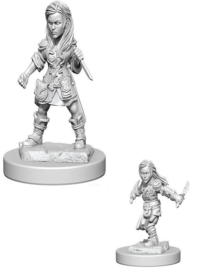 NECA WizKids Dungeons & Dragons: Nolzur's Marvelous Unpainted Minis: Halfling Female Rogue - Image 5