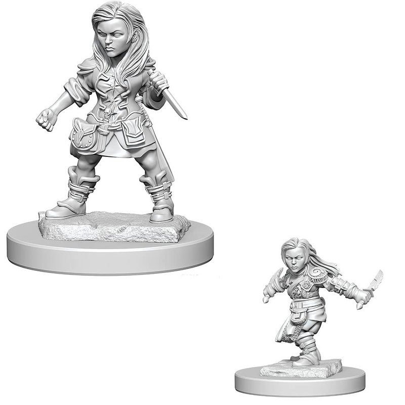 NECA WizKids Dungeons & Dragons: Nolzur's Marvelous Unpainted Minis: Halfling Female Rogue - Image 4