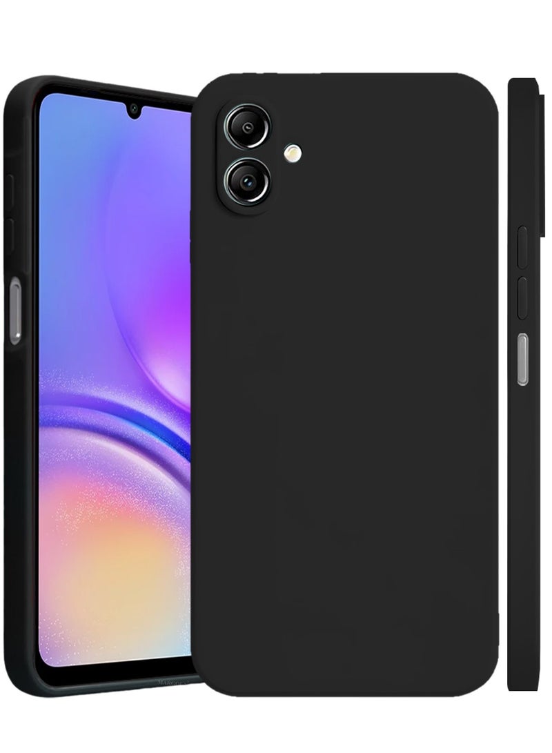CATANES Liquid Silicone Case for Samsung Galaxy A05 Protective Phone Case with Soft Anti-Scratch Microfiber Lining Utra Slim Drop Protection Phone Cover - Black - Image 1