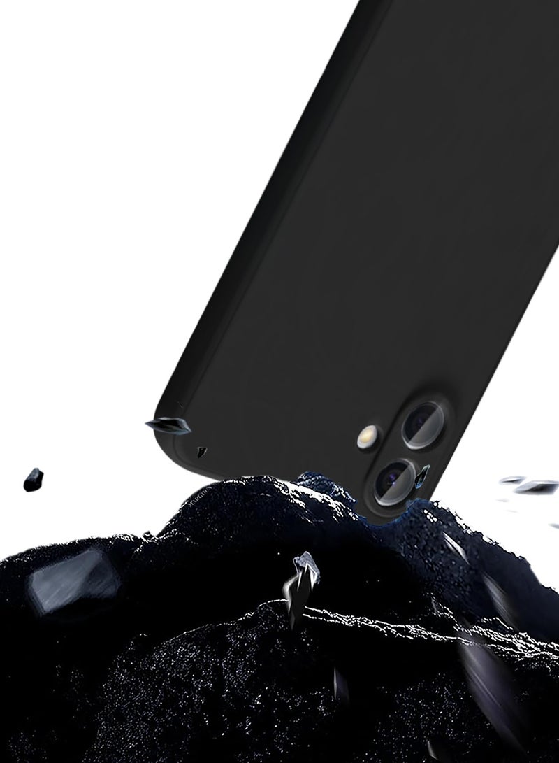 CATANES Liquid Silicone Case for Samsung Galaxy A05 Protective Phone Case with Soft Anti-Scratch Microfiber Lining Utra Slim Drop Protection Phone Cover - Black - Image 3