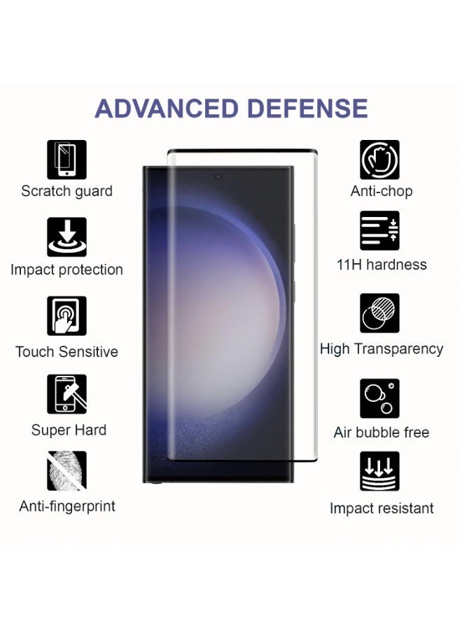 PRIMEEIGHT [2PCS] Samsung Galaxy S23 ULTRA Screen Protector 6.8 Inch And [2PCS] Camera Protector Ultra Thin 9H Hardness Tempered Glass S23 ultra Easy to Install HD Clear Screen Protector - Image 2
