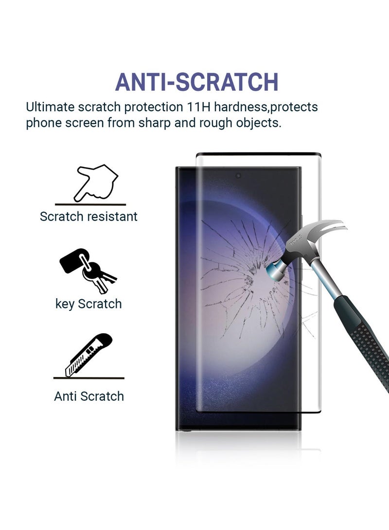 PRIMEEIGHT [2PCS] Samsung Galaxy S23 ULTRA Screen Protector 6.8 Inch And [2PCS] Camera Protector Ultra Thin 9H Hardness Tempered Glass S23 ultra Easy to Install HD Clear Screen Protector - Image 5