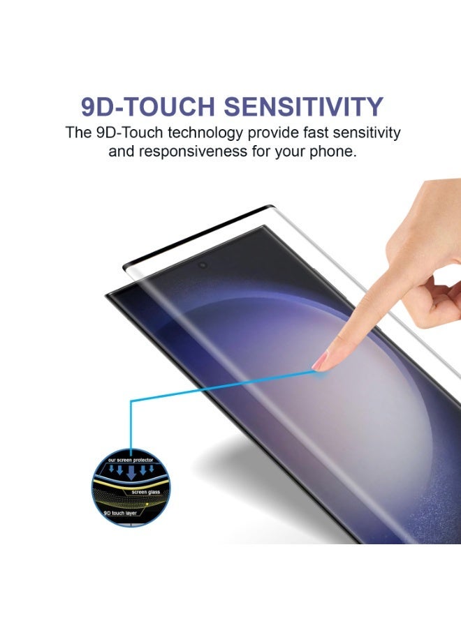 PRIMEEIGHT [2PCS] Samsung Galaxy S23 ULTRA Screen Protector 6.8 Inch And [2PCS] Camera Protector Ultra Thin 9H Hardness Tempered Glass S23 ultra Easy to Install HD Clear Screen Protector - Image 4