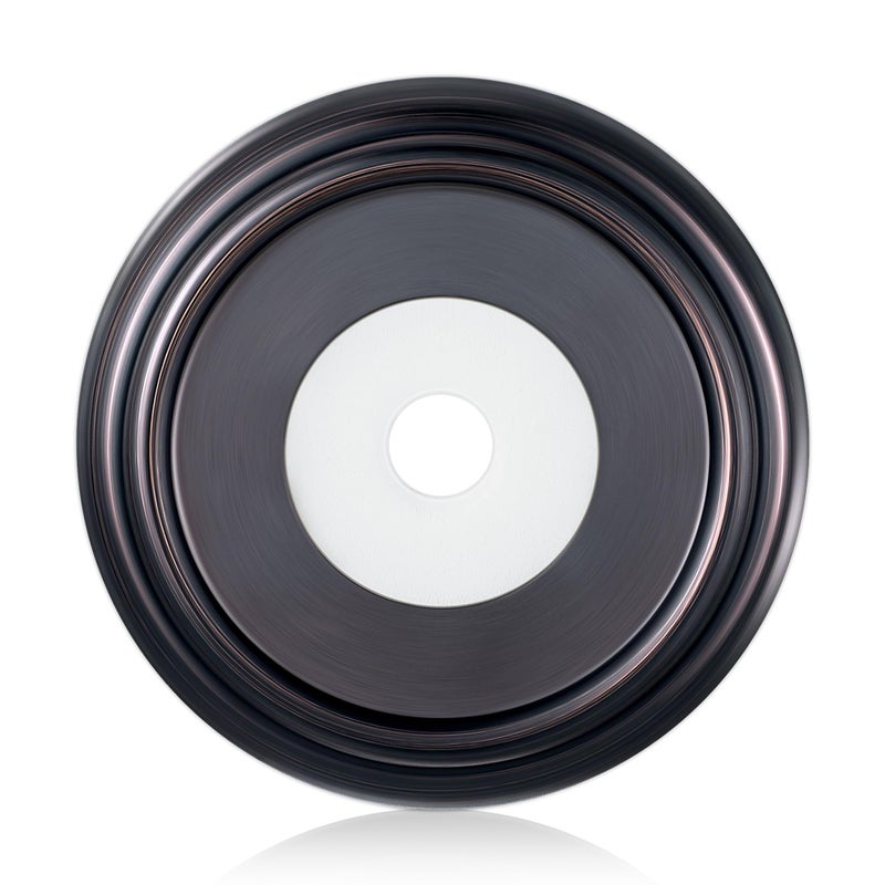 Enhon Metal Tub Spout Cover Ring, Bathroom Faucet Remodeling Wall Plate with Foam Gasket, 1-1/2 Inch ID and 3-5/8 Inch OD (Oil Rubbed Bronze) - Image 1
