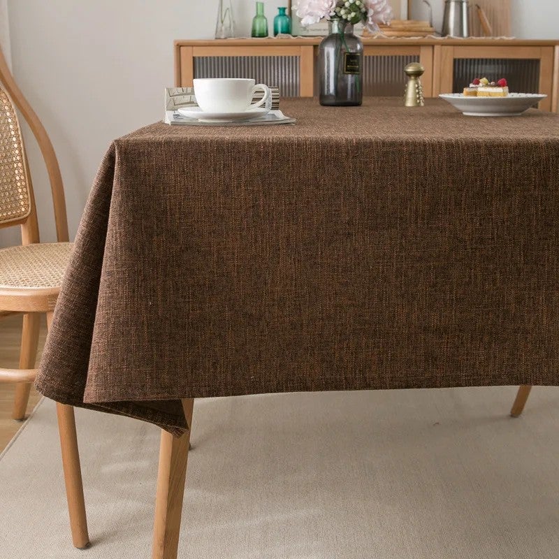 Y&D Linen Tablecloth – Wrinkle & Stain Resistant Washable Table Cloth for Kitchen, Dining & Coffee Tables | Includes Table Runners | High-Quality Nordic Style - Image 1
