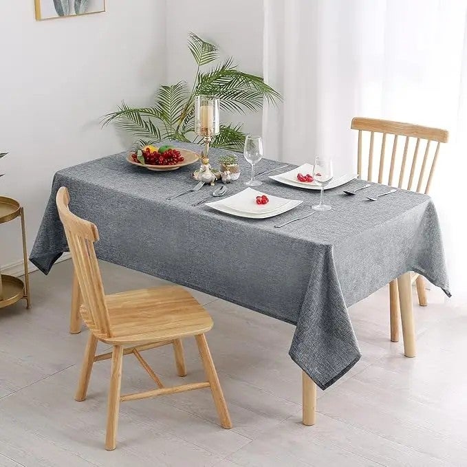 Y&D Linen Tablecloth – Wrinkle & Stain Resistant Washable Table Cloth for Kitchen, Dining & Coffee Tables | Includes Table Runners | High-Quality Nordic Style - Image 4