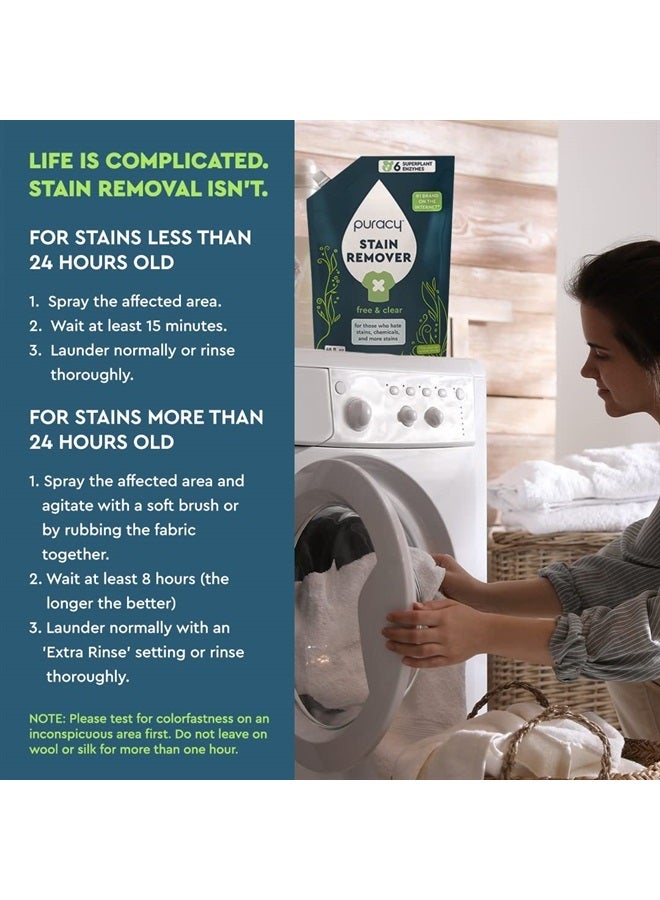 puracy Laundry Stain Remover Refill - Perfect Laundry, Pure Ingredients - with 6 SuperPlant Enzymes for Easy Removal of Fresh and Set-In Clothing Stains, 98.95% from Mother Nature, 48 Oz - Image 4
