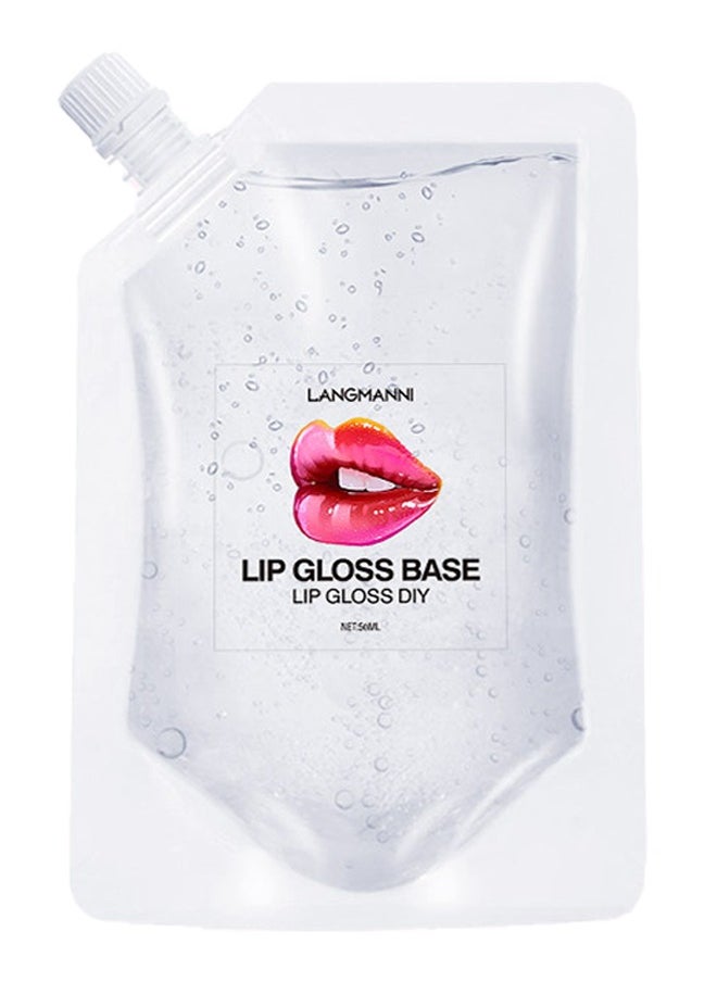 LANGMANNI - DIY Lip Gloss Base, Lip Gloss Base Oil Material Lip Makeup Primers, Primer for DIY Handmade Lip Balms Lip Gloss, Moisturizing Transparent Basic Gel - 50ML (Clear) - Image 1