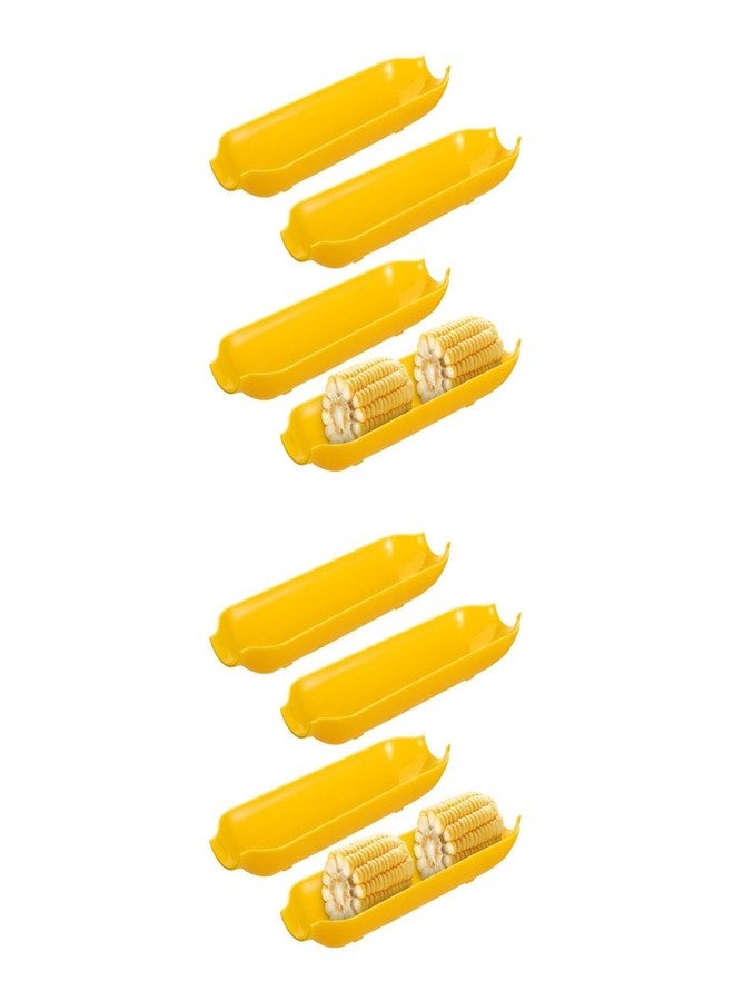 AUTSUPPL Corn on the Cob Tray 8.46 Inch Plastic Snack Serving Plate for Appetizers Bbq Parties Reusable Corn Holder Tray for Dining Table Decor - Image 1