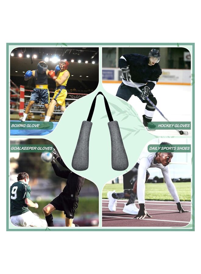 2 PCS Boxing Glove Deodorize Refillable Bamboo Charcoal Deodorizer Boxing Glove Odor Eliminator for Boxing Gloves Bags Sports Gear (Gray) - Image 4