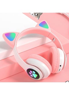 Qasul Stn-28 Bluetooth LED Light Memory Card Slot Over-Ear Cat Headphones  - Image 1