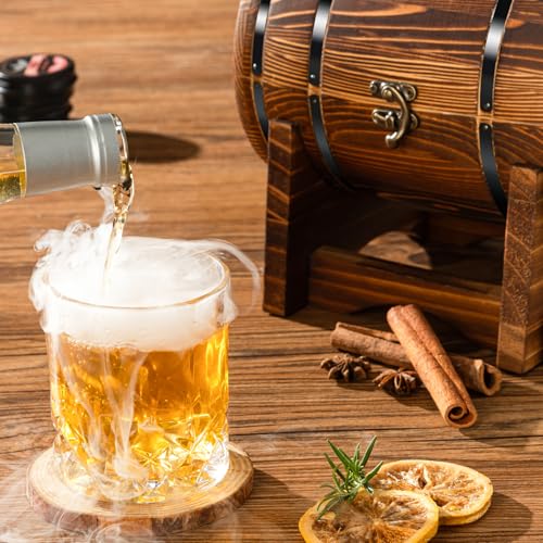 INSISART Whiskey Smoker Kit with Charred Wood Barrel (Patent Pending) – Cocktail Smoker with Torch & 6 Premium Wood Chips for Old Fashioned & Whiskey – Perfect Home Bar Gift for Men, Dad, Husband (No Butane) - Image 5