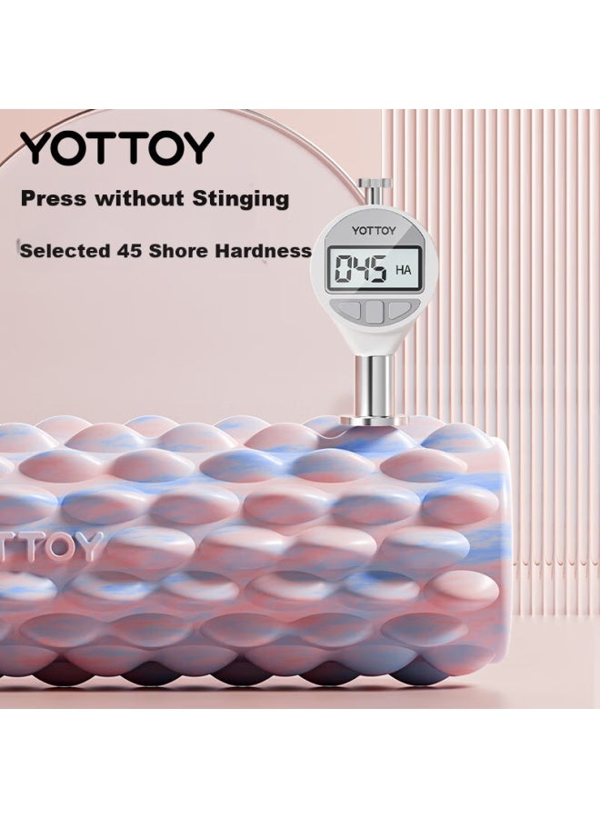 Yottoy Foam Roller Solid Wolf Tooth Stick Massage Roller Muscle Relaxation Slimming Leg Artifact Yoga Column Mousse Black - Image 5