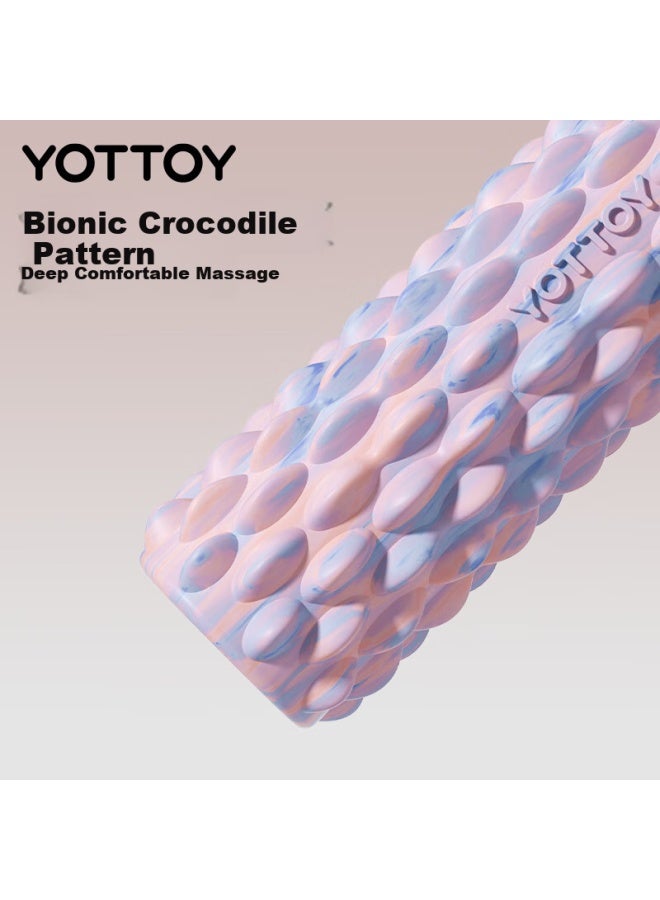 Yottoy Foam Roller Solid Wolf Tooth Stick Massage Roller Muscle Relaxation Slimming Leg Artifact Yoga Column Mousse Black - Image 2