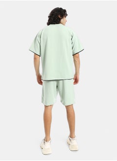 Red Circle Slip On Printed T Shirt and Shorts Set  - Image 3