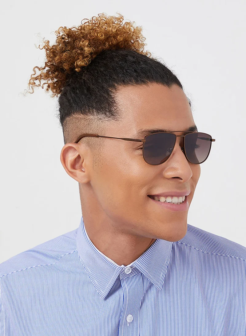30Sundays Rova,Men Sunglasses, Aviator Sunglasses, UV Protection: UV400 (Brown,Brown)