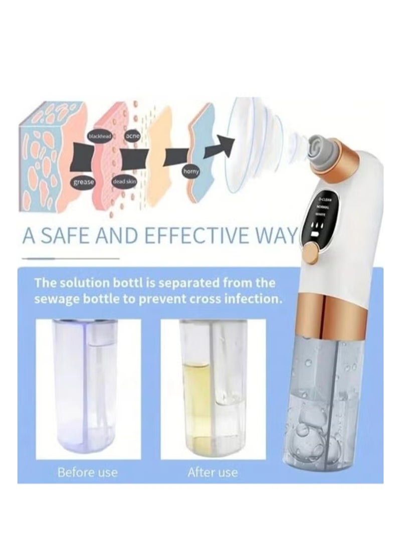 Blackhead Remover Pore Vacuum Cleaner,Small Bubble Pore Cleaner with 3 Modes 6 Probes,Water Circulation Pimple Extractor Tools,Electric Blackhead Suctioner,Facial Pore Cleanser for Men&Women - Image 3