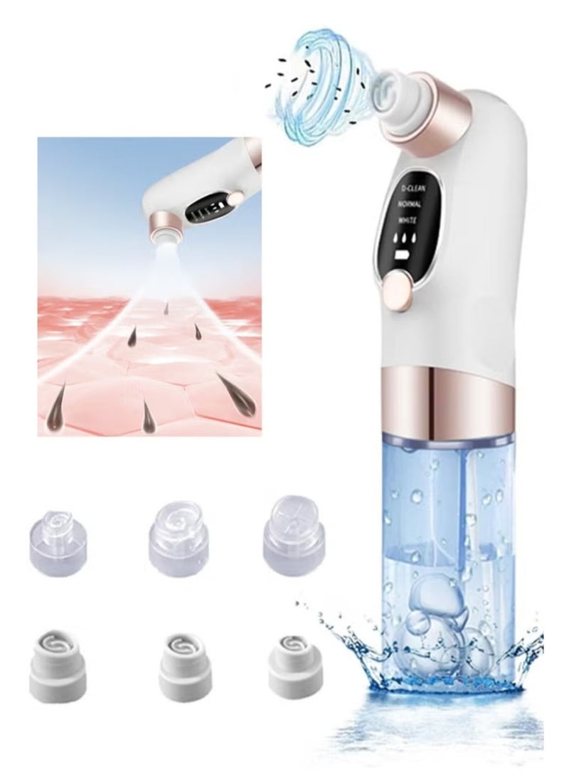 Blackhead Remover Pore Vacuum Cleaner,Small Bubble Pore Cleaner with 3 Modes 6 Probes,Water Circulation Pimple Extractor Tools,Electric Blackhead Suctioner,Facial Pore Cleanser for Men&Women - Image 1