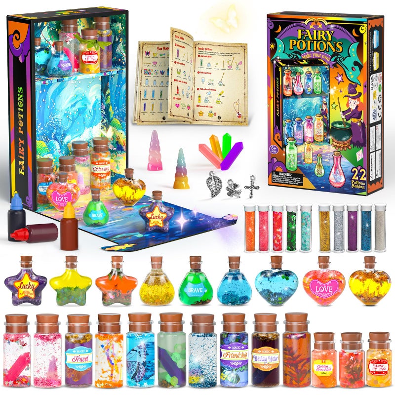 GORISPI Magic Potion Kit for Girls Fairy Potions Kit 22 Potions Magic Mix Kit for Kids 6 7 8 9 10 12 Years Mystery Potion Making kit Art Craft Kit Gifts Toys for Christmas Halloween Birthday - Image 3