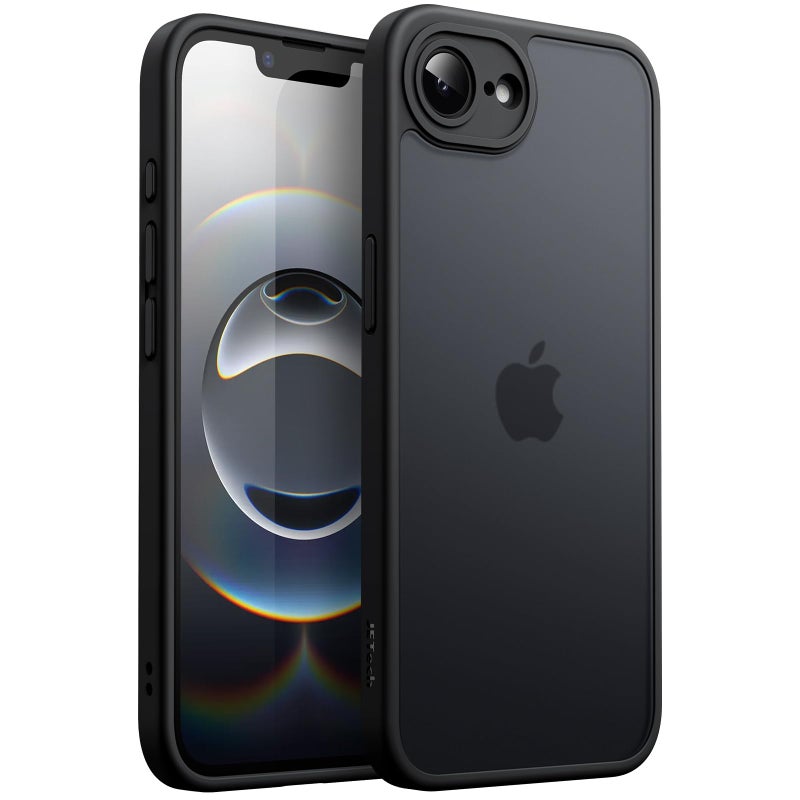 JETech Matte Case for iPhone 17e 2026 iPhone 16e Shockproof Military Grade Drop Protection Frosted Translucent Back Phone Cover AntiFingerprint 61Inch Display Black - Image 2