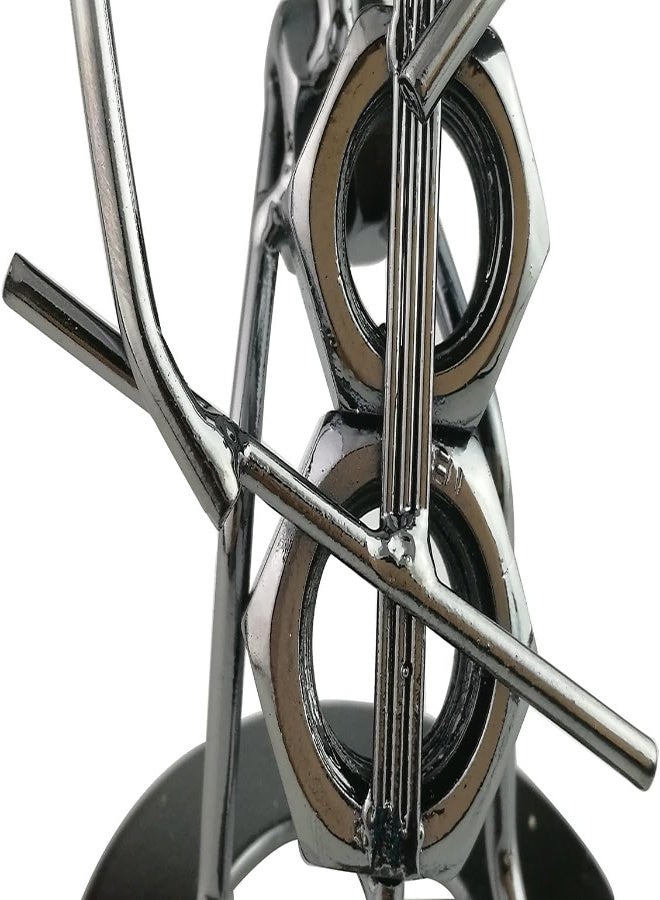 AKDC Creative Iron Art Metal Nuts Steel Music Man Figure Performer Ornament Artwork Home Office Decor (C43 Cello-) - Image 4