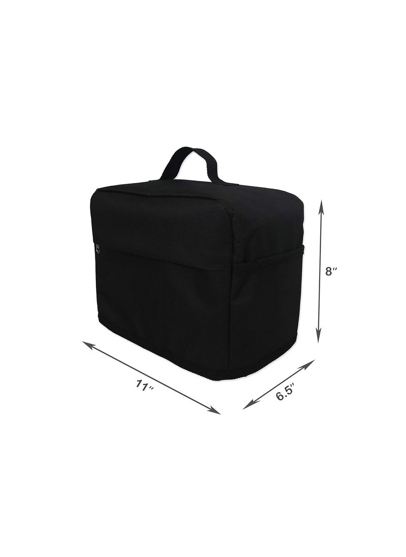 NABAAT NABAAT Nylon 2 Slice Toaster Cover With Pockets To Hold Jam Spreader Knife Toaster Tongs Dust And Fingerprint Protection Black  - Image 4