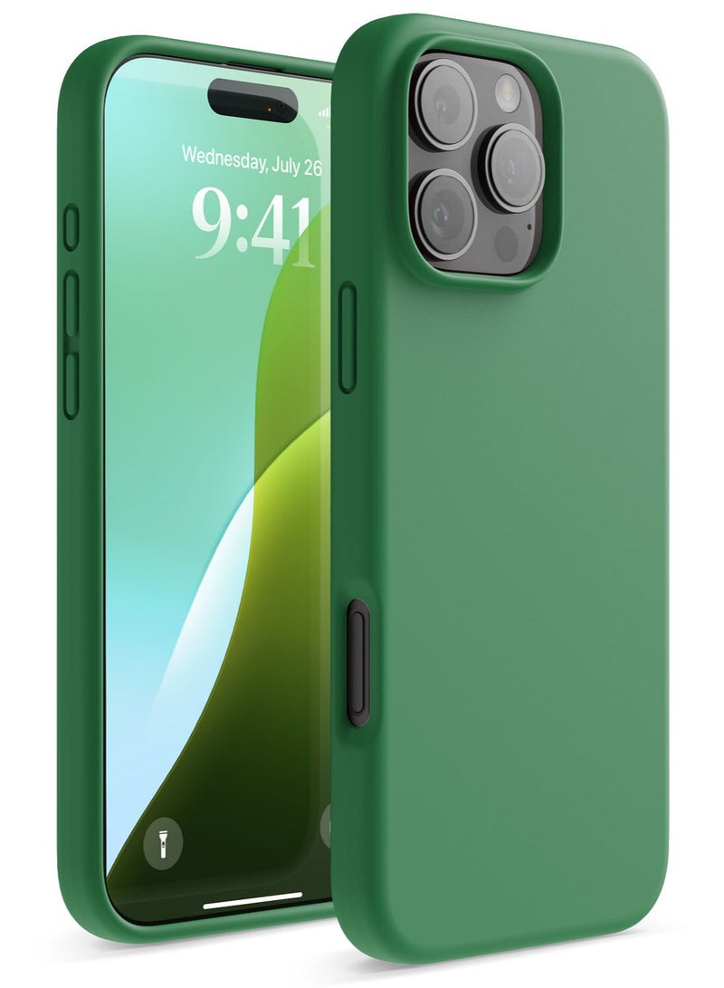 Elago Liquid Silicone for iPhone 16 PRO Case Cover Full Body Protection, Shockproof, Slim, Anti-Scratch Soft Microfiber Lining - Alpine Green - Image 1