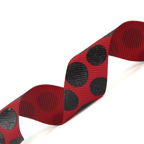 Morex Ribbon Sugar Dots Glitter Grosgrain Ribbon 78Inch by 4Yard RedBlack 98805609