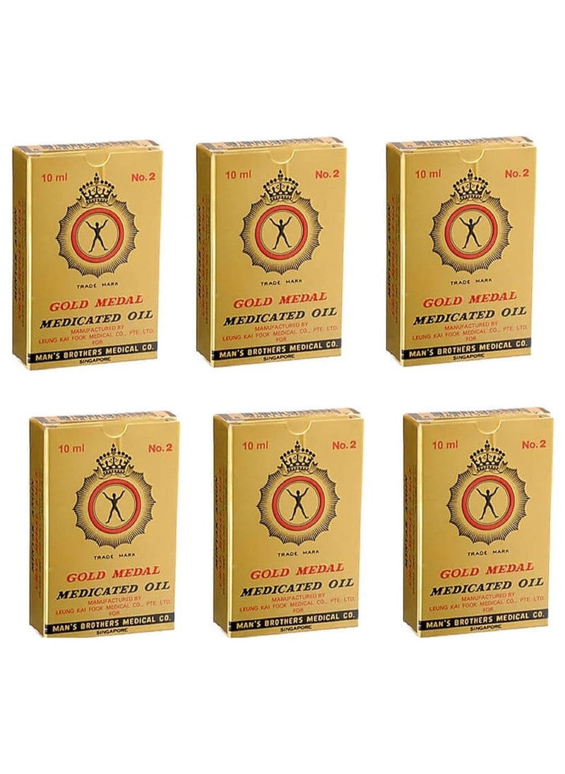 GOLD MEDAL Gold Medal Medicated Pain Killer Oil 10ml (Pack of 6)  - Image 1