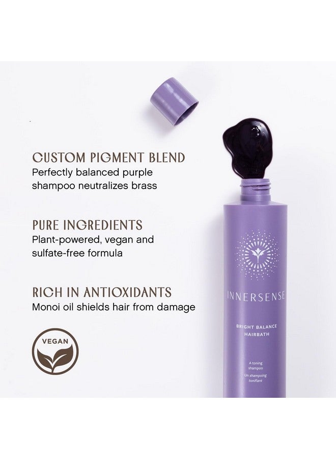 إنر سينس INNERSENSE Organic Beauty - Natural Bright Balance Purple Toning Hairbath | منتجات العناية بالشعر غير السامة والخالية من القسوة (10 أونصة سائلة | 295 مل) - Image 3