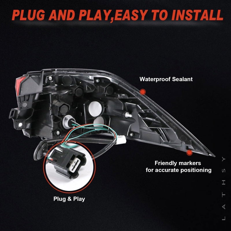 Lathsy Tail Light Outer Compatible With 2019-2023 Toyota RAV4 Left Driver Side Taillight W/O bulb Replace T02804148 81560-0R090 - Image 3