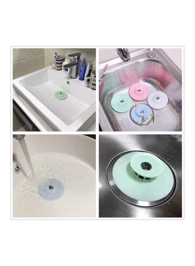 XiuWoo Hair Catcher Durable Silicone Stopper Shower Drain Covers Easy to Install and Clean Suit for Bathroom Bathtub Kitchen 5 Pack Floor Laundry - Image 5