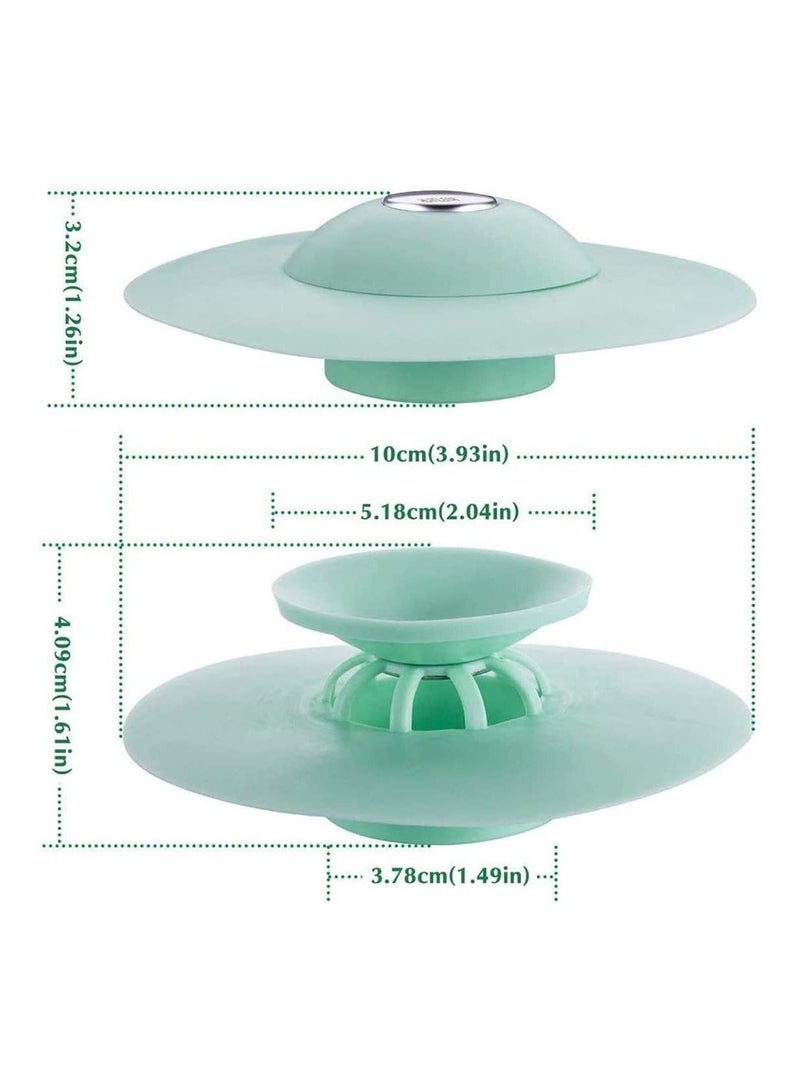 XiuWoo Hair Catcher Durable Silicone Stopper Shower Drain Covers Easy to Install and Clean Suit for Bathroom Bathtub Kitchen 5 Pack Floor Laundry - Image 4