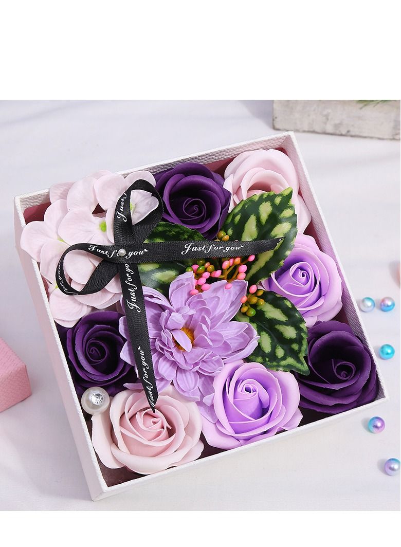 Y&D Rose Gift Box Artificial Flowers Fake Roses Decoration For Mother's Day Anniversary Birthday Girl Party Home Decorations - Image 1