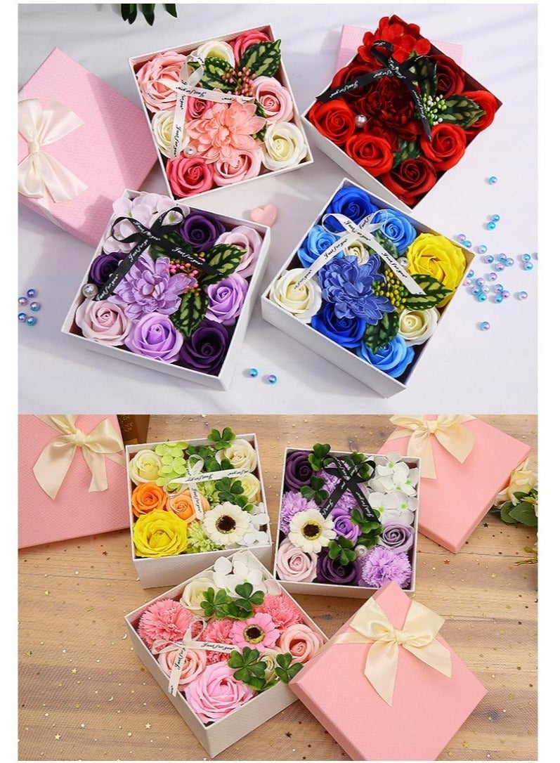 Y&D Rose Gift Box Artificial Flowers Fake Roses Decoration For Mother's Day Anniversary Birthday Girl Party Home Decorations - Image 3
