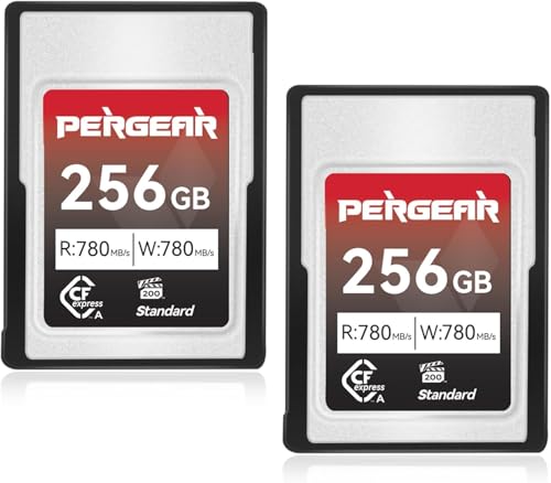 Pergear Upgraded 256GB CFexpress Type A Memory Card Up to 780MBs Read Speed 780MBs Write Speed for 4K 120P8K 30P Recording for Sony Alpha FX Cameras 2Pack Upgraded Version VPG200 - Image 1