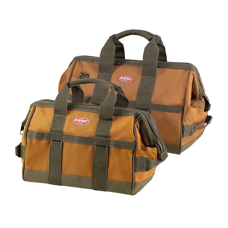 Bucket Boss Gatemouth Tool Bag Combo Tool Bags Original Series 60028 Brown