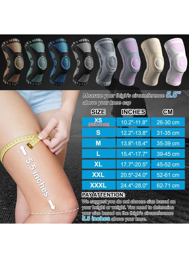 NEENCA Professional Knee Brace,Knee Compression Sleeve Support for Men Women with Patella Gel Pads & Side Stabilizers,Medical Grade Knee Protector for Running,Meniscus Tear,Arthritis,Joint Pain Relief - Image 5