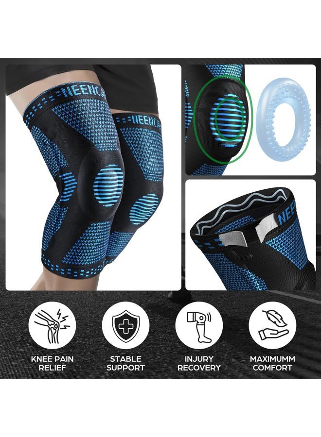 NEENCA Professional Knee Brace,Knee Compression Sleeve Support for Men Women with Patella Gel Pads & Side Stabilizers,Medical Grade Knee Protector for Running,Meniscus Tear,Arthritis,Joint Pain Relief - Image 3