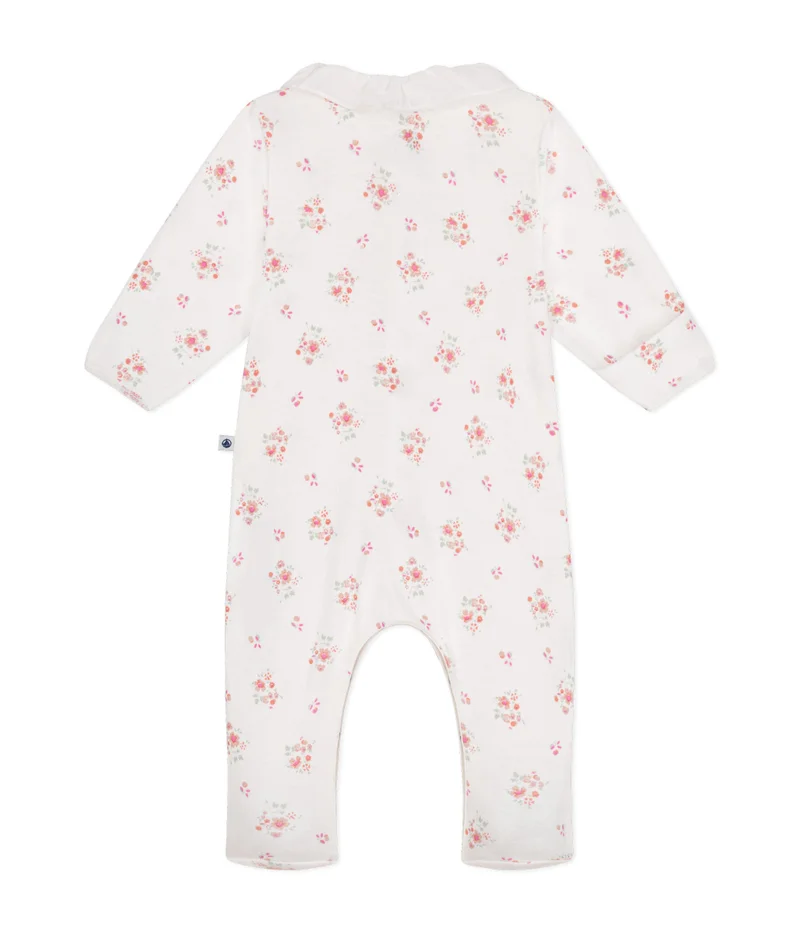 Petit Bateau Babies' floral print cotton pyjama suit