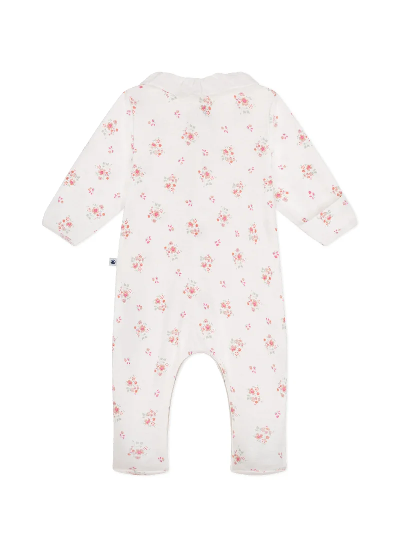 Petit Bateau Babies' floral print cotton pyjama suit