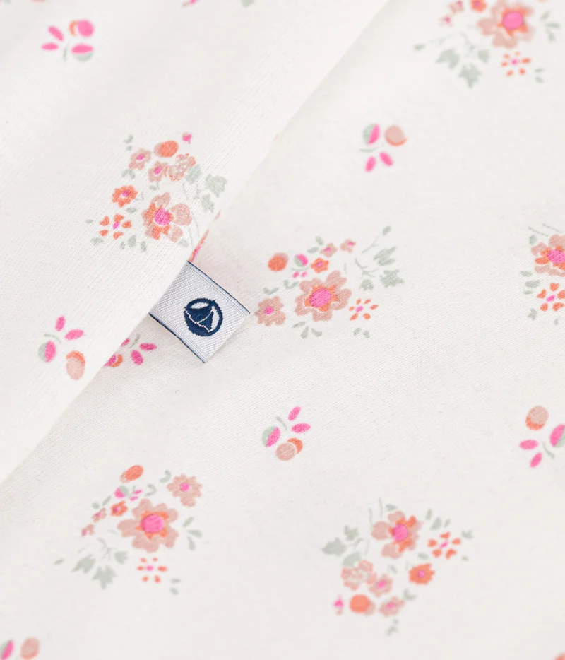 Petit Bateau Babies' floral print cotton pyjama suit