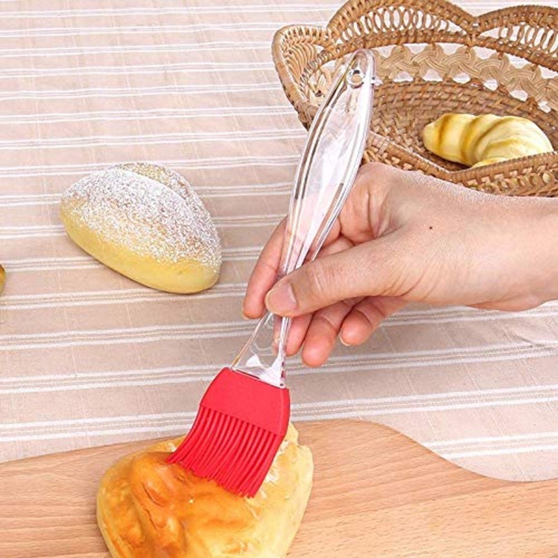 Decorcrafts Decorcrafts Popular Combo 8Pcs Black Measuring Cups and Spoons Set Silicone Series Spatula and Brush Set NonSticky Oil Brush Reusable Kitchen Set for Cooking Multicolor  - Image 3