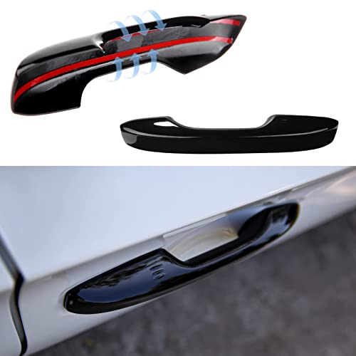 Thenice for 11th Gen Civic Accessories Door Handle Cover Exterior Handle Protection for Honda Civic 2022-2024, Accord/CR-V/HR-V 2023 2024 with Auto Lock -Piano Black - Image 4