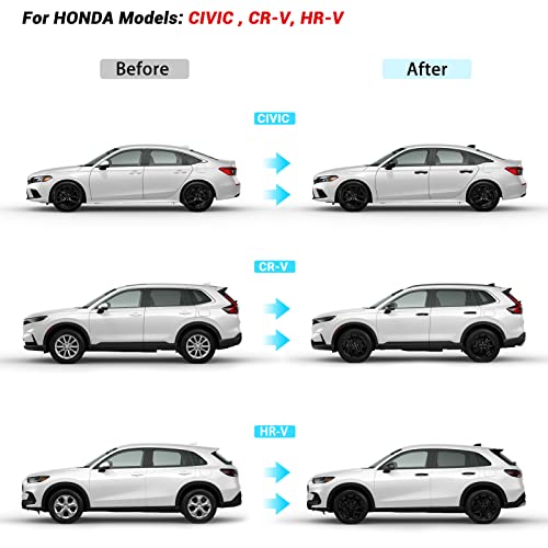 Thenice for 11th Gen Civic Accessories Door Handle Cover Exterior Handle Protection for Honda Civic 2022-2024, Accord/CR-V/HR-V 2023 2024 with Auto Lock -Piano Black - Image 3