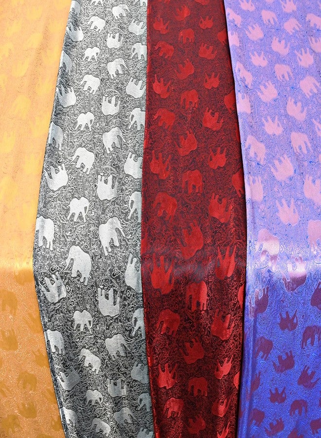 AeraVida Elegantly Stunning Hand-Woven Silk Elephant Scarf or Shawl (Red and Black) - Image 4