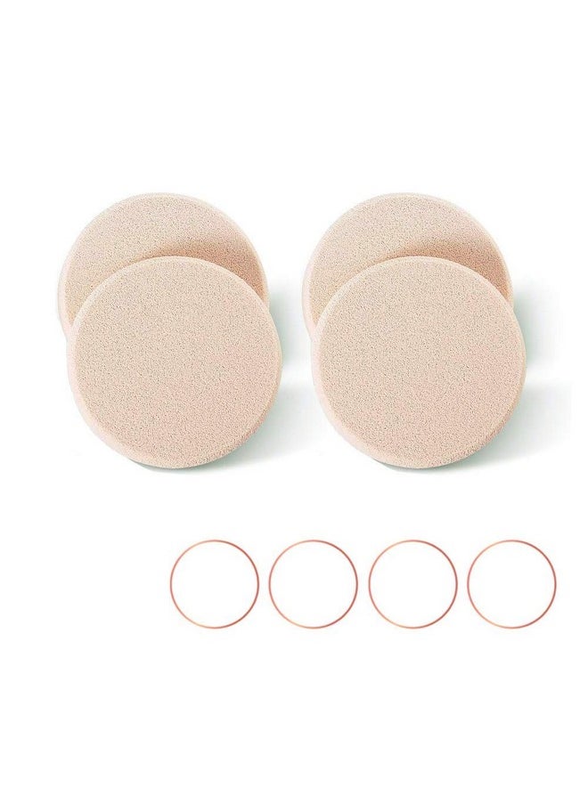 OWLFAVO - Kooba 4Pcs Round Makeup Sponges Supplement Beauty Face Primer Compact Powder Puff Blender Sponge Replacement For Cosmetic Flawless Foundation Sensitive And All Skin Types - Image 1