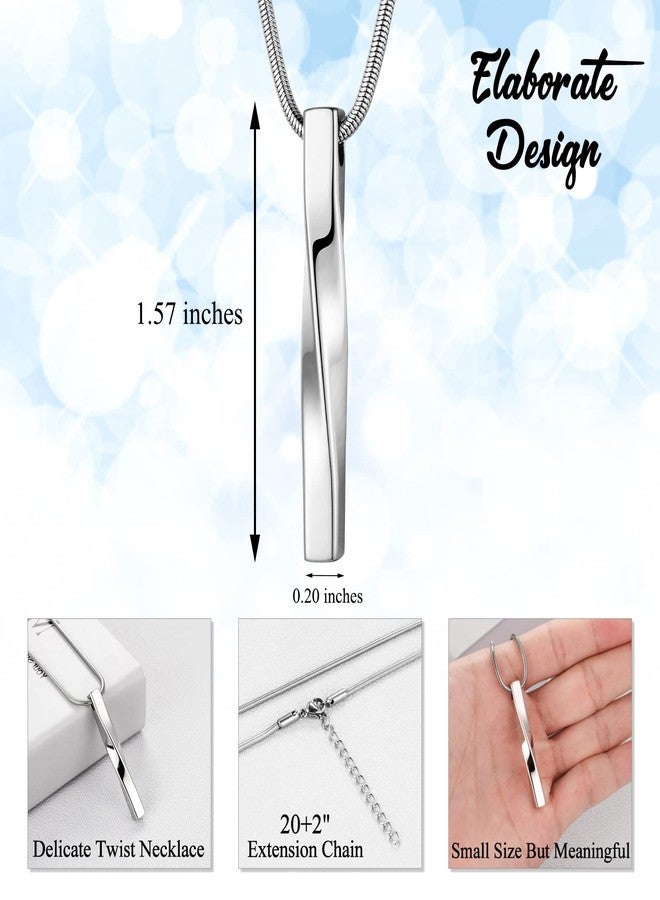 abooxiu Cremation Jewelry for Ashes Twist Ashes Necklace Urn Necklace for Ashes Cremation Necklace Stainless Steel Urn Pendant Memorial Keepsake for Women Men, Stainless Steel, stainless steel - Image 3