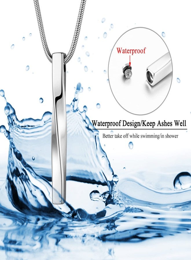 abooxiu Cremation Jewelry for Ashes Twist Ashes Necklace Urn Necklace for Ashes Cremation Necklace Stainless Steel Urn Pendant Memorial Keepsake for Women Men, Stainless Steel, stainless steel - Image 5